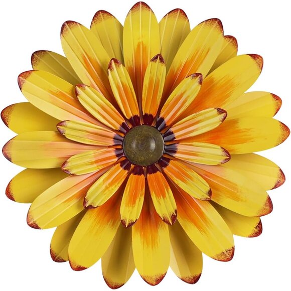 New 16Inch Metal Sunflower Flower Wall Art for Home, Room & Office Decor